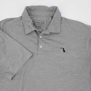 Local Boy Outfitters Mens XXL Polo Shirt Heather Gray Performance Stretch Logo